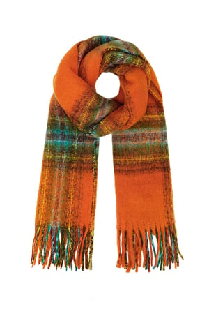 Scarf colorful stripe detail - orange h5 