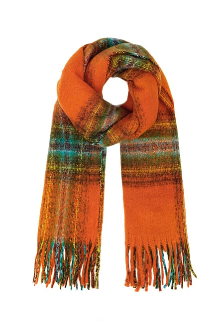 Scarf colorful stripe detail - orange 2