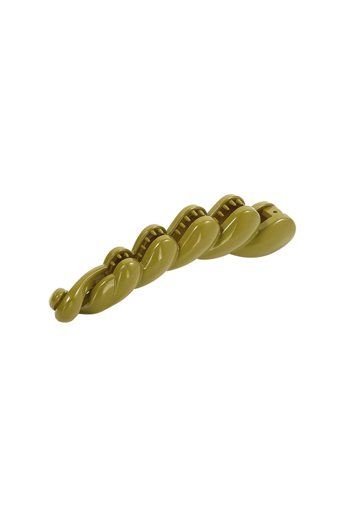 Hair clip braid - green 