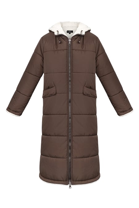 Nylon long coat - Brown - S 2