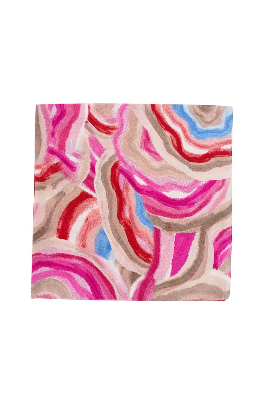 Sjaal strepige herfstprint - roze Afbeelding2