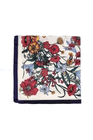Schal Herbst Blumendruck - weiß multi h5 Bild2