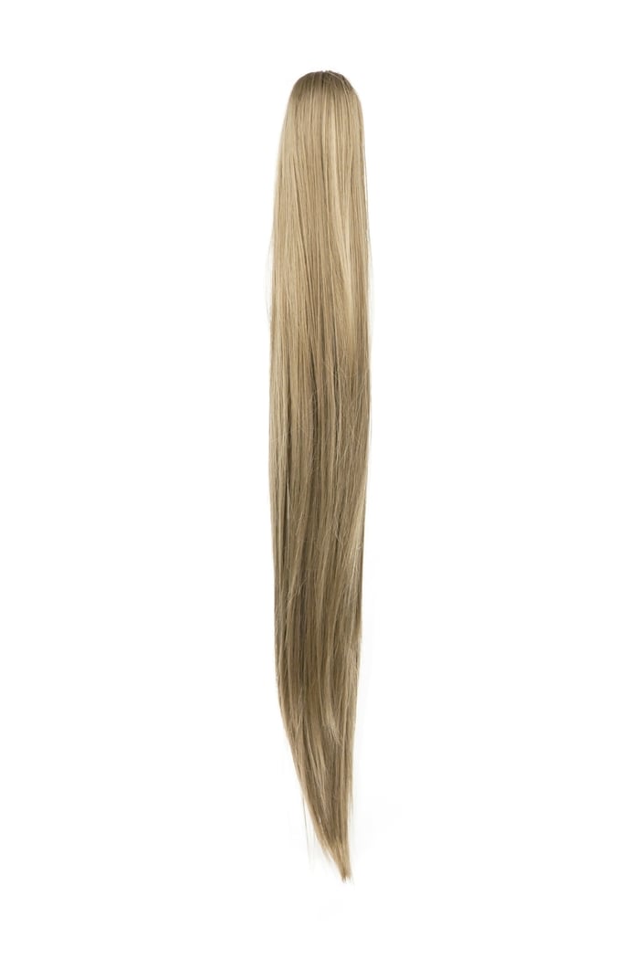 Ponytail clip in straight - camel 