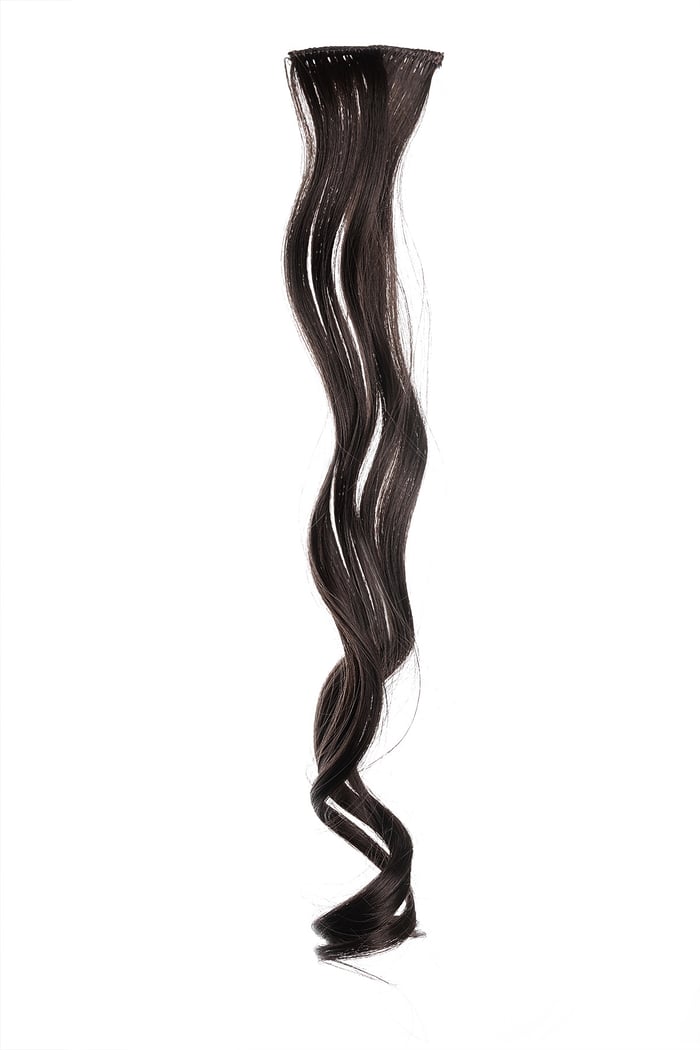 Single clip in wavy - black 