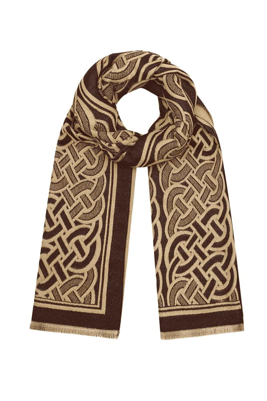 Scarf with luxurious print - green