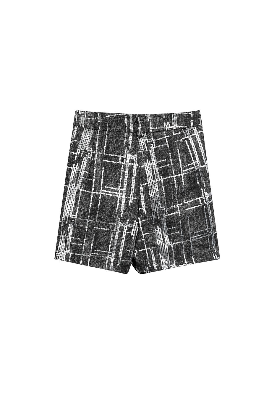 Short denim look with sequins - black h5Picture6