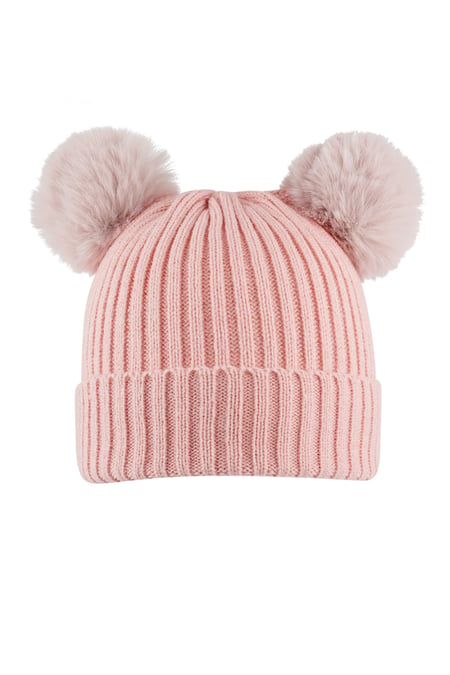 Adulto - cappello basic con palline rosa 2