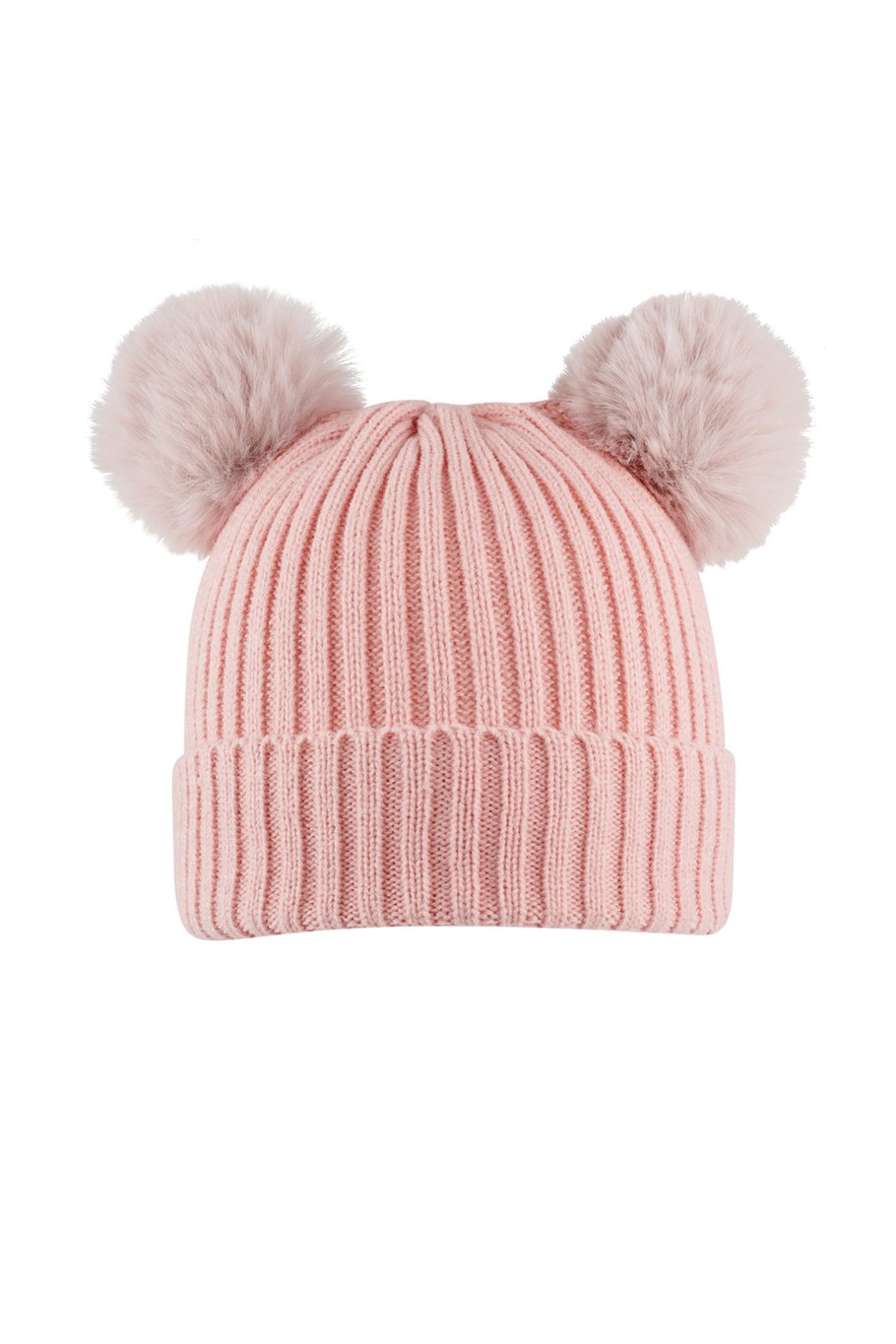 Kids - basic hat with beige balls 