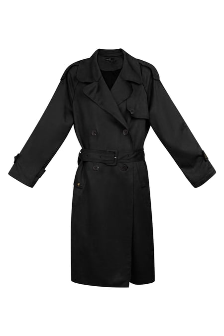 Classic trench coat suede - black M 2