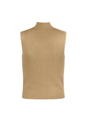 Sleeveless top with low turtleneck large/extra large – brown h5 Picture7