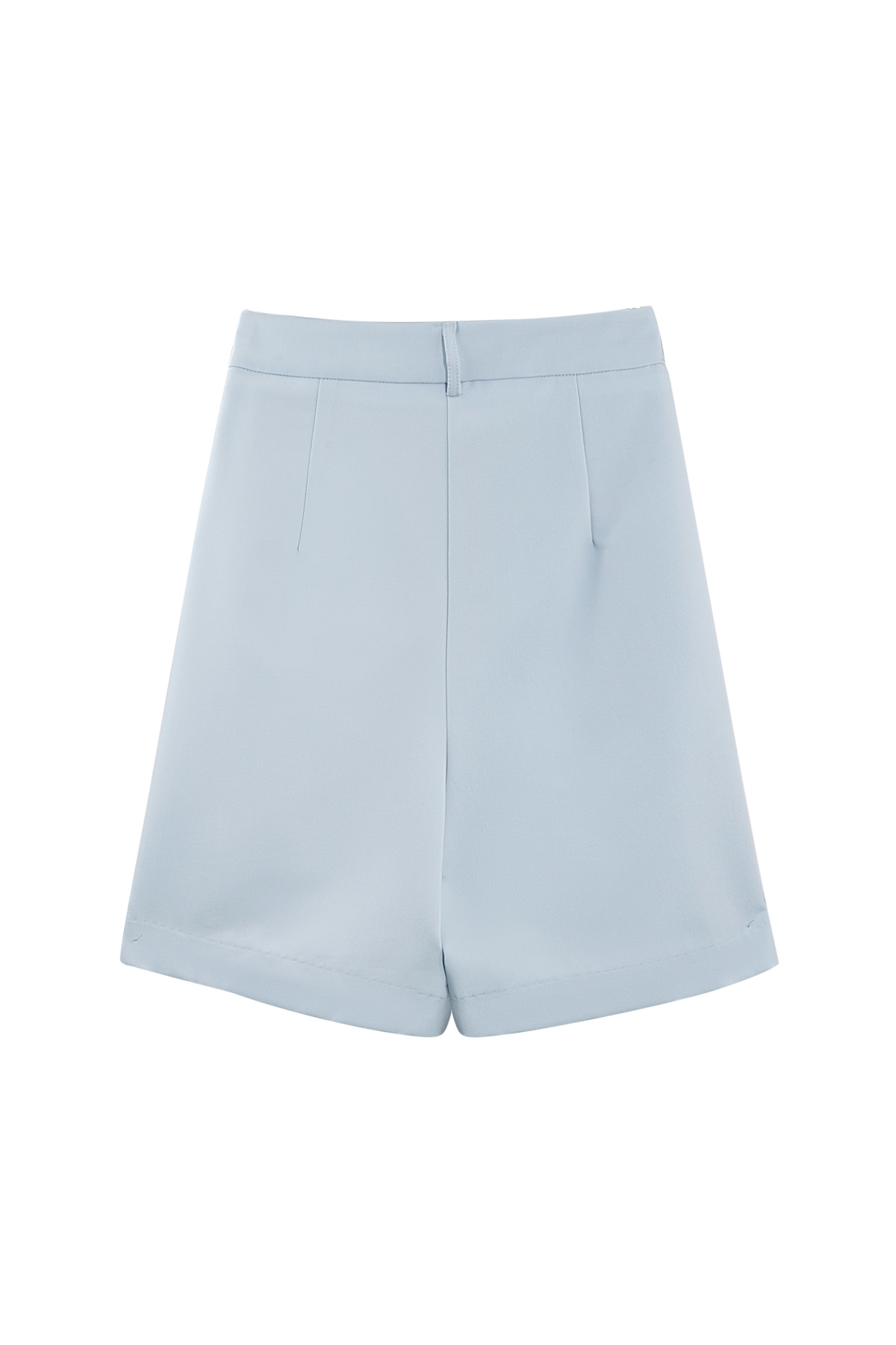 Shorts met plooien - lichtblauw 