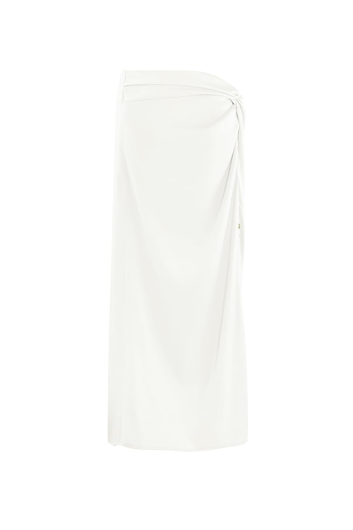 Long skirt knotted - white  