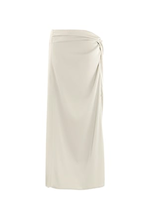 Long skirt knotted - beige  h5 