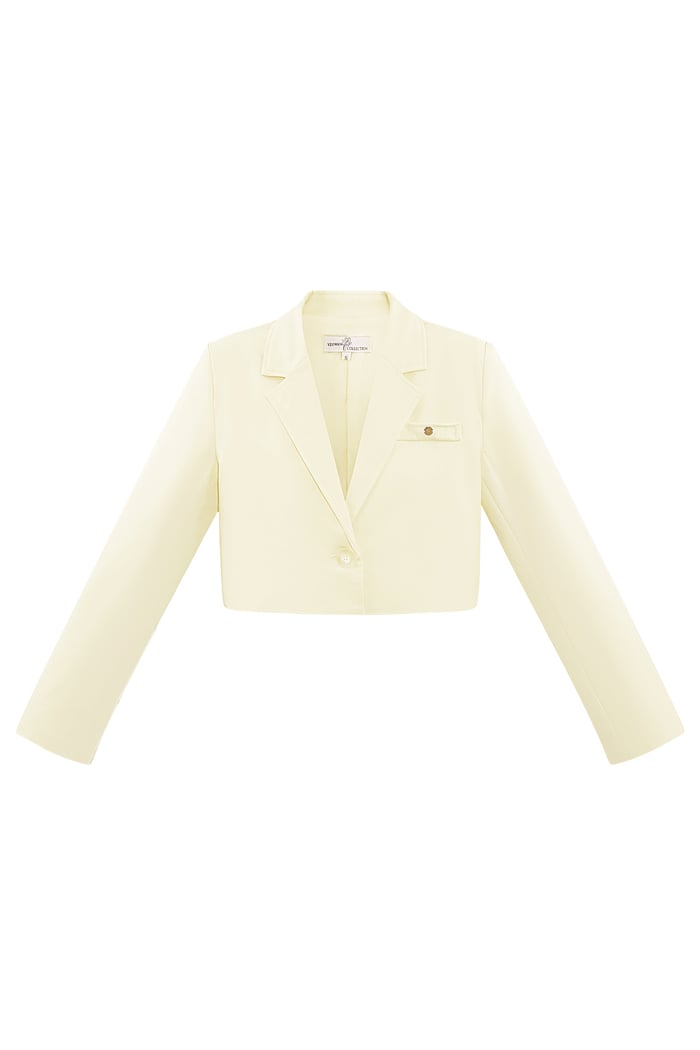 Cropped blazer - off-white 