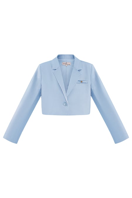 Cropped blazer - light blue  2