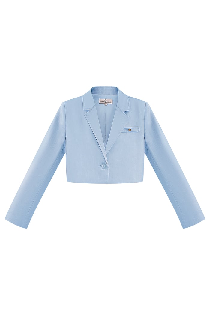 Cropped blazer - light blue  