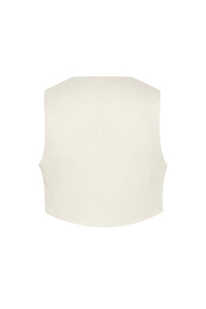 Cropped waistcoat - off-white h5 Picture7