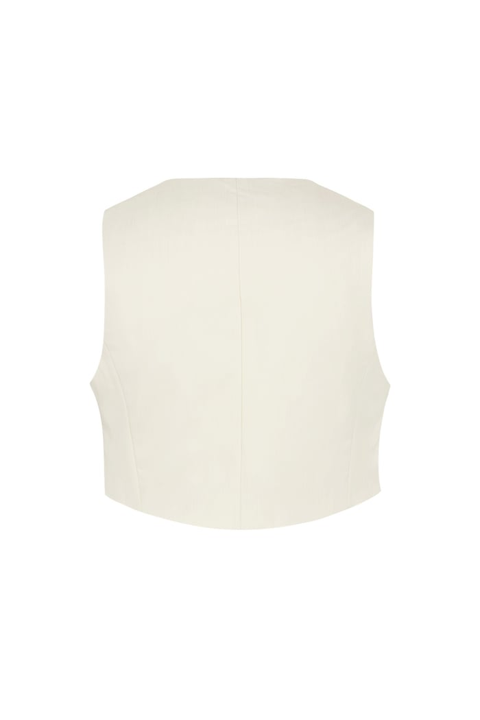 Cropped waistcoat - off-white Picture7