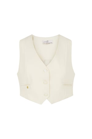 Cropped waistcoat - off-white h5 