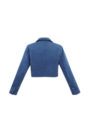 Kurzer Denim-Blazer – Blau  h5 Bild7