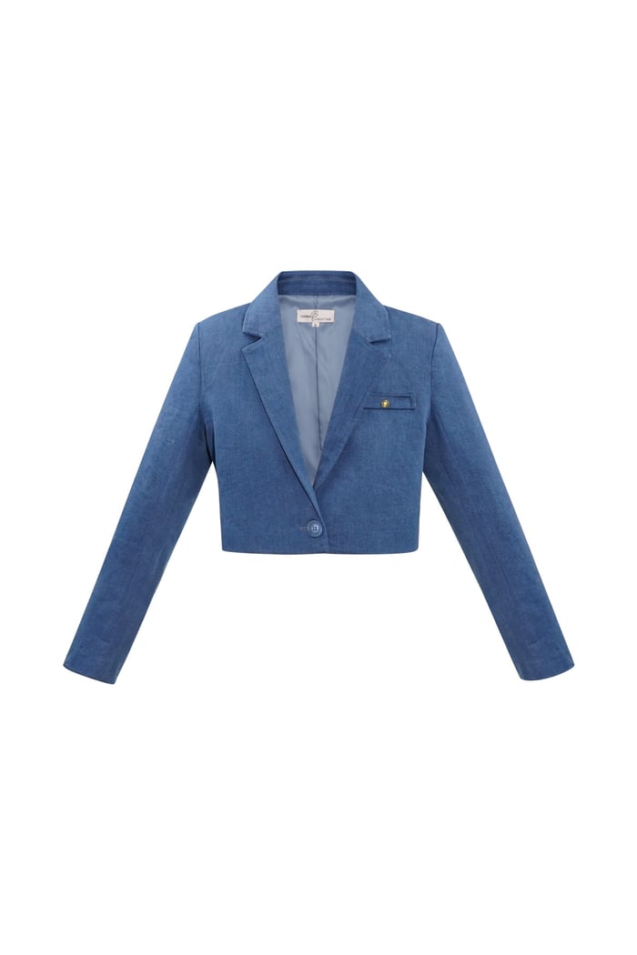 Kurzer Denim-Blazer – Blau  