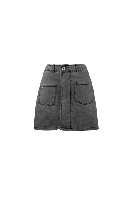 Denim skirt with pockets - gray 2