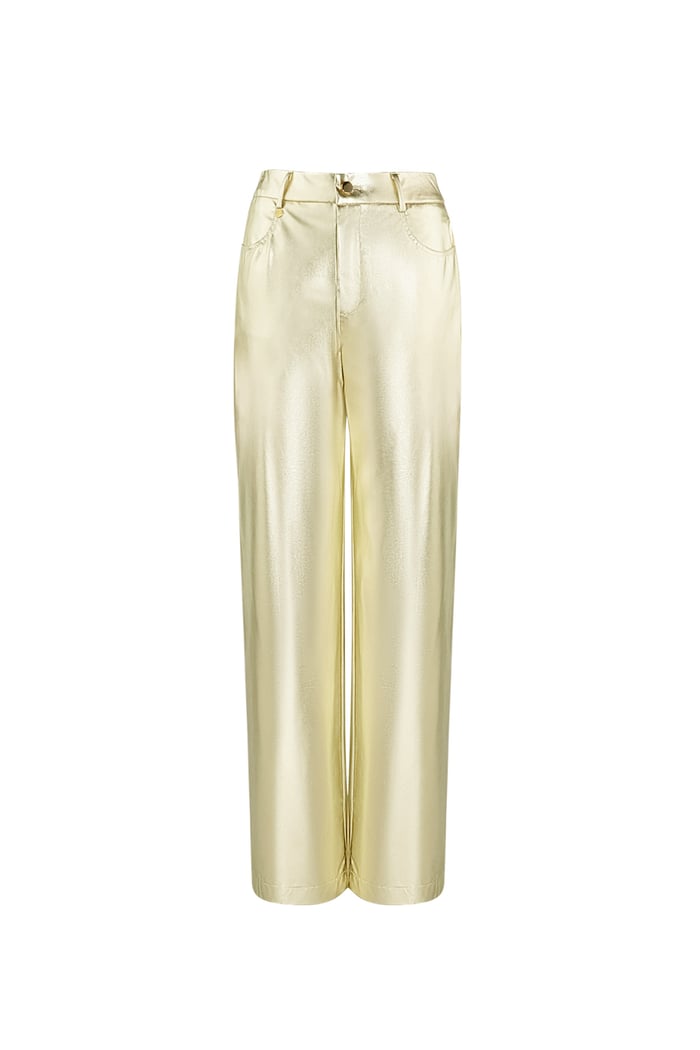 Metallische Hose – Goldfarbe - Goldfarbefarbe 