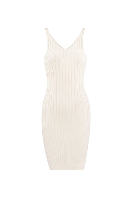 Knitted dress basic color - off-white 2