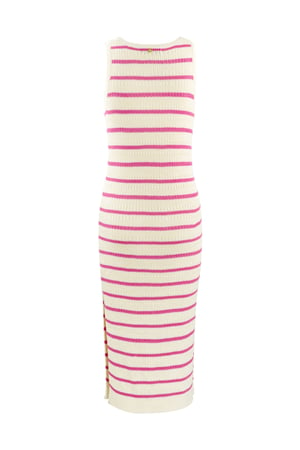 Knitted dress with stripes - fuchsia h5 Picture7