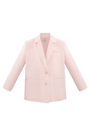 Zwei-Knopf-Blazer – Rosa  h5 