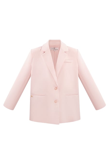 Zwei-Knopf-Blazer – Rosa  2