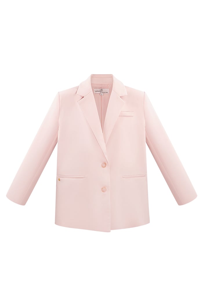 Zwei-Knopf-Blazer – Rosa  