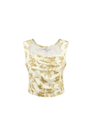 Flower butterfly top - beige  h5 