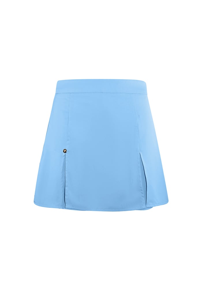 Pastellfarbener Basic-Miniskort – Blau 