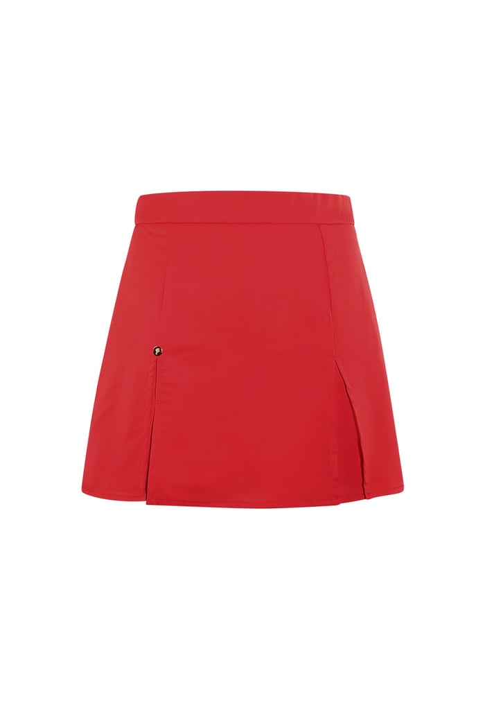 Pastel basic mini skort - red 