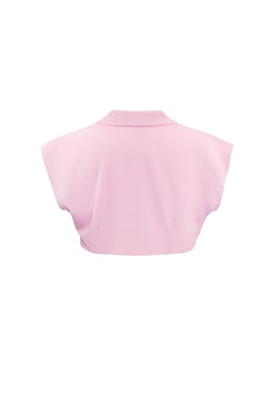 Cropped top with button - pink h5 Picture9