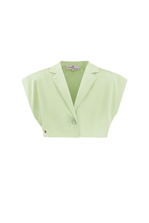 Cropped top with button - green h5 