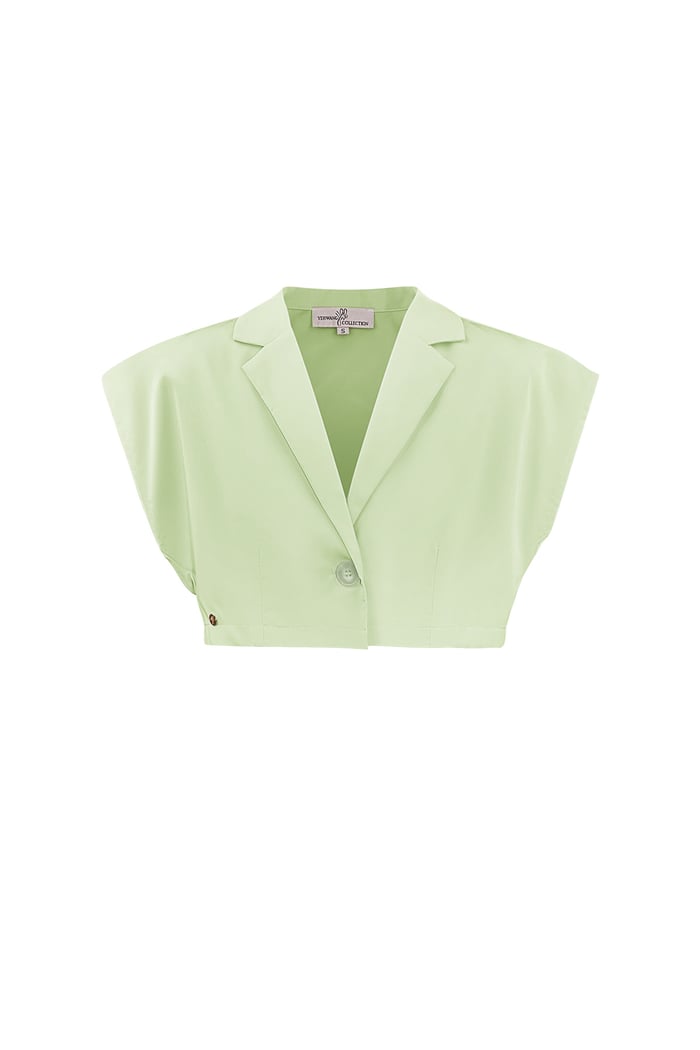 Cropped top with button - green 