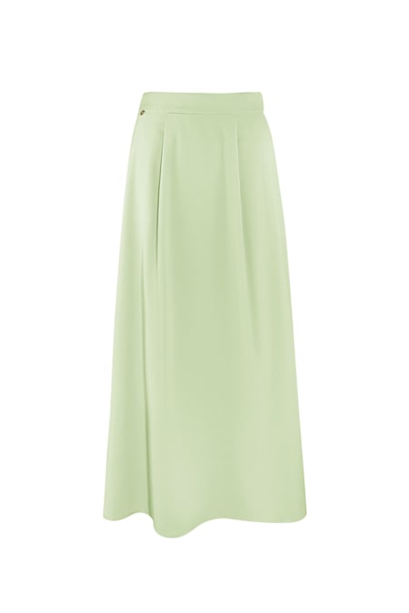 Long satin skirt - green 2