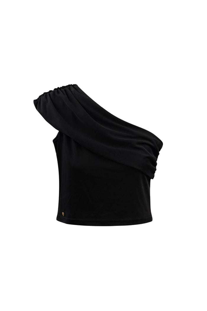 One shoulder classic top - black 