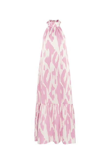 Halter dress with print - pink 2