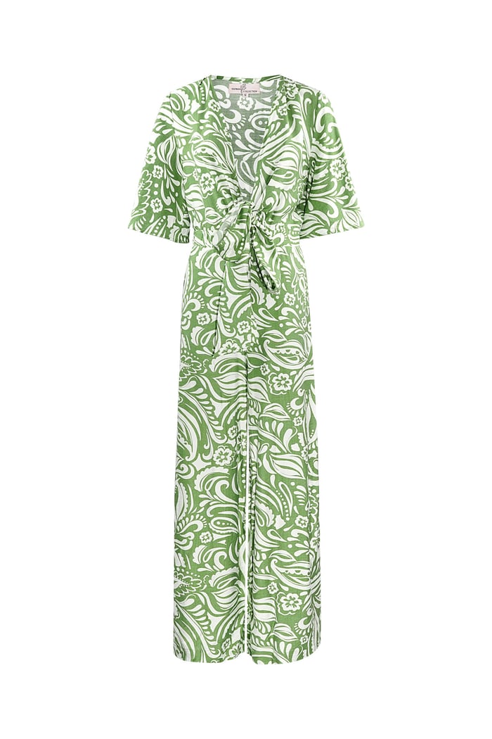 Jumpsuit with print - green 