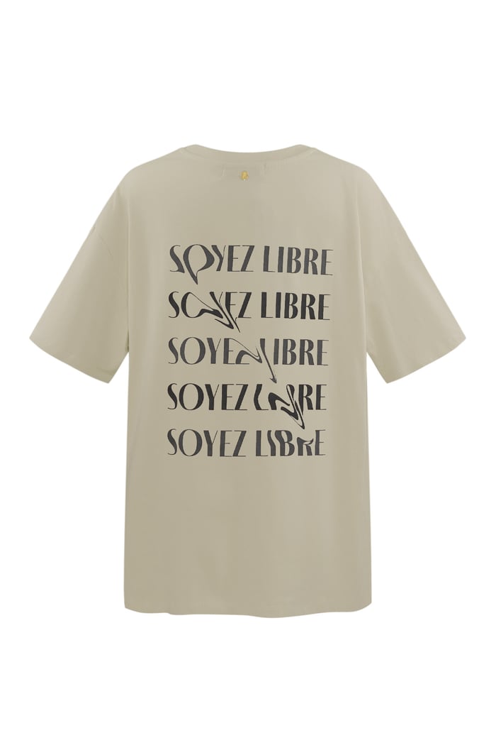 T-shirt soyez libre - beige Picture7