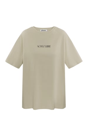 T-shirt soyez libre - beige h5 