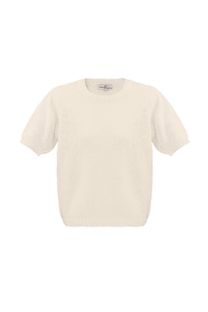 Basic-Shirt mit Puffärmeln – Beige h5 