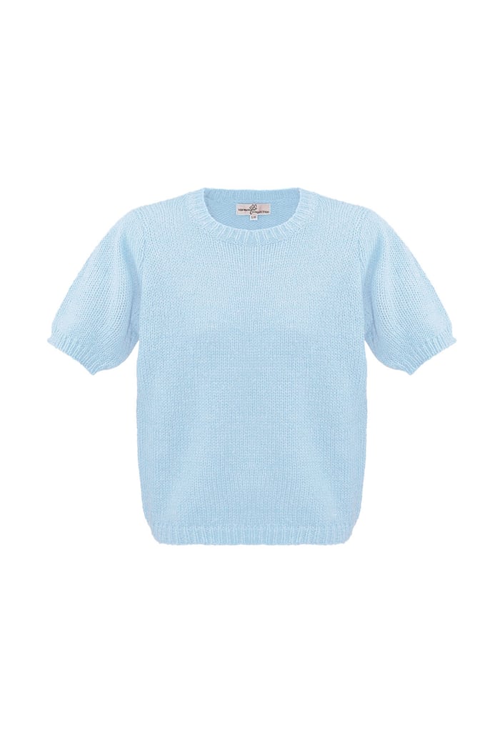 Basic shirt with puff sleeves - blue 