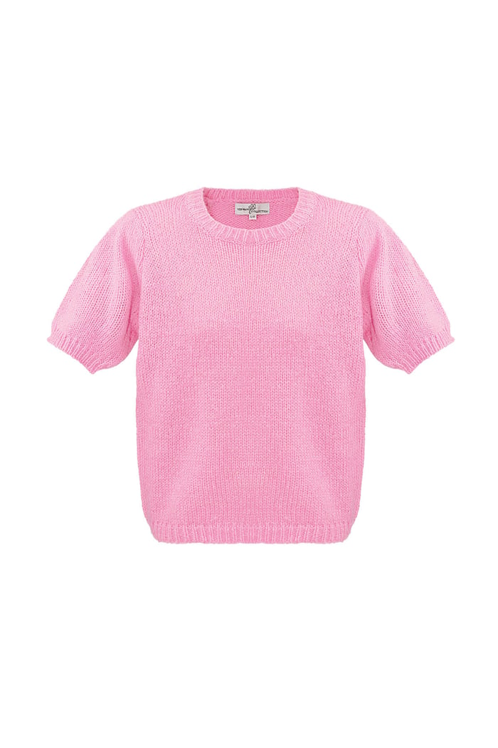 Basic-Shirt mit Puffärmeln – rosa 