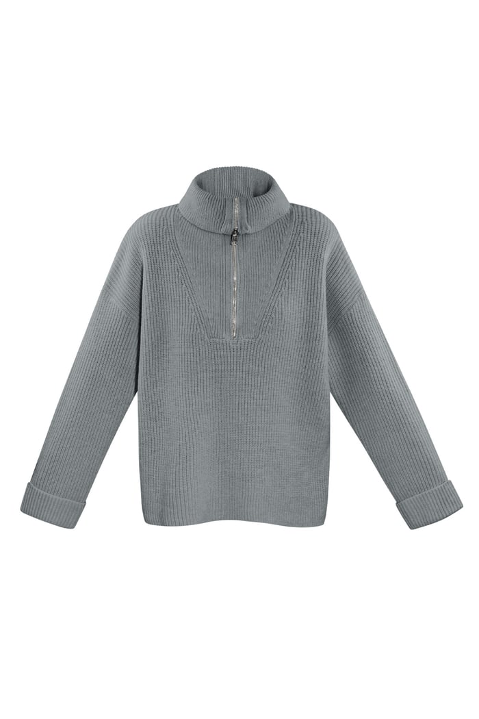 Neutral knit sweater - dark grey 