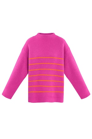 Basic Bliss sweater - orange pink h5 