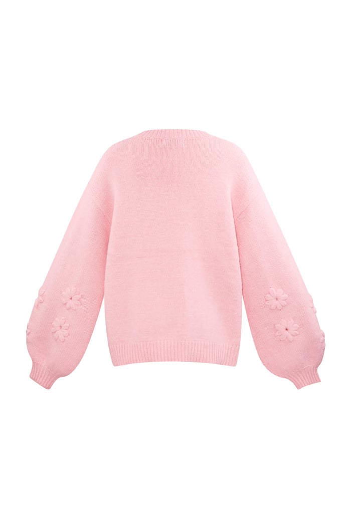 Hübscher Pullover mit Blumenmuster - Rosa Bild8